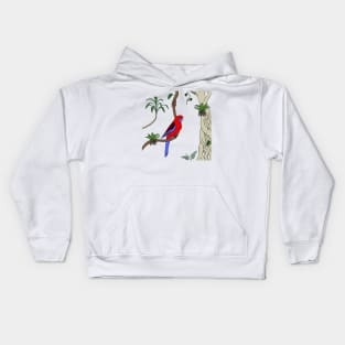 Crimson Rosella Kids Hoodie